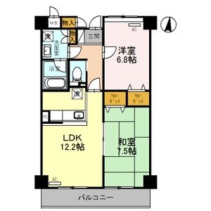 2LDK 間取り図