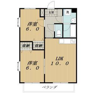2LDK 間取り図