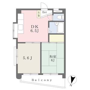 2DK 間取り図