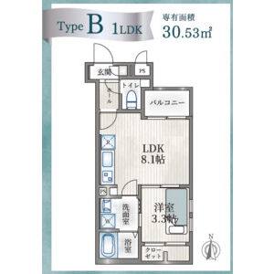 1LDK 間取り図