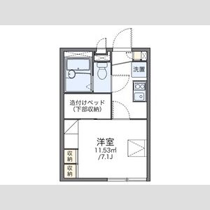 1K 間取り図