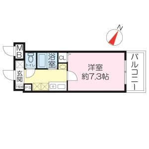 1K 間取り図