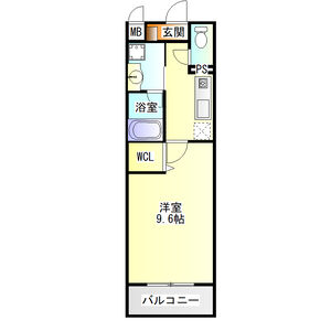 1K 間取り図