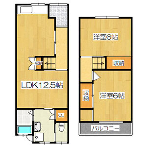 2LDK 間取り図