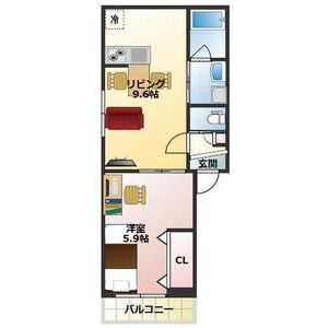 1LDK 間取り図