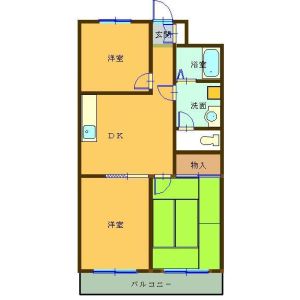 2LDK 間取り図