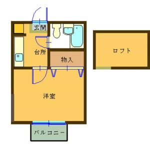 1K 間取り図