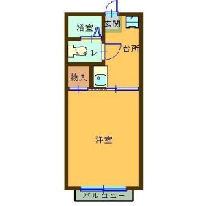 1K 間取り図