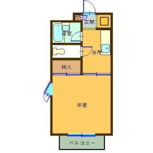 1K 間取り図