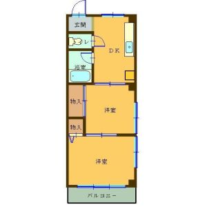 2DK 間取り図