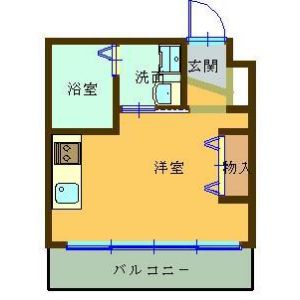 1K 間取り図