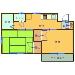 2DK 間取り図