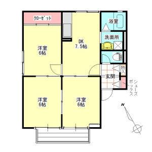 3DK 間取り図