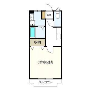 1K 間取り図