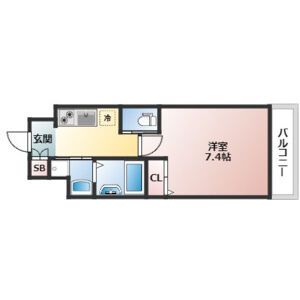 1K 間取り図
