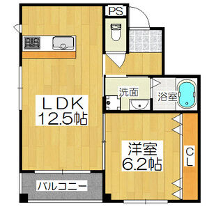 1LDK 間取り図