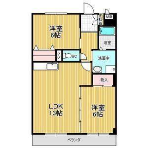 2LDK 間取り図