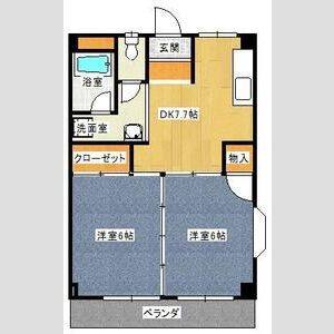 2DK 間取り図