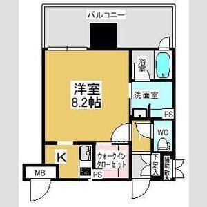 1K 間取り図