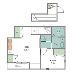 1LDK 間取り図