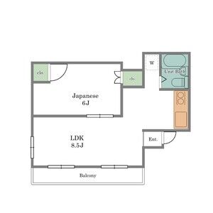 1LDK 間取り図