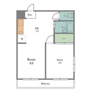 2DK 間取り図