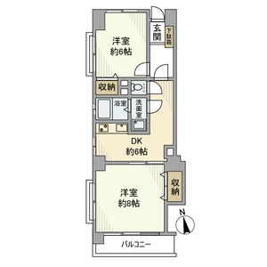 2DK 間取り図