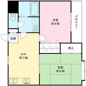 2DK 間取り図
