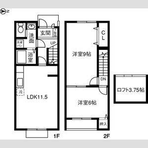2LDK 間取り図