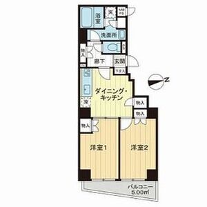 2DK 間取り図