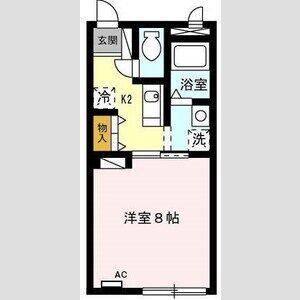 1K 間取り図