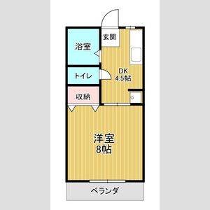 1DK 間取り図