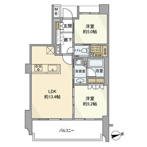 2LDK 間取り図