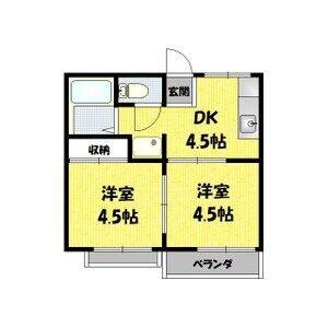 2DK 間取り図