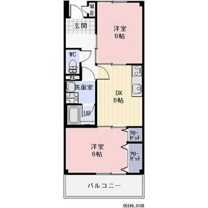 2DK 間取り図