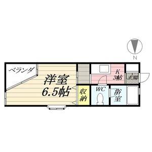 1K 間取り図