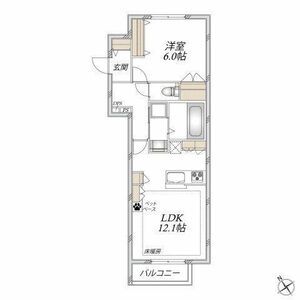 1LDK 間取り図