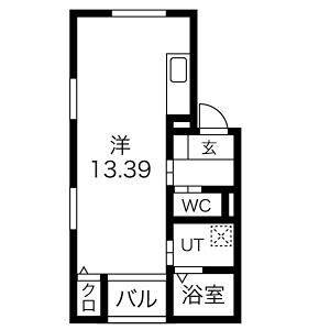 ワンルーム 間取り図