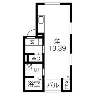 ワンルーム 間取り図