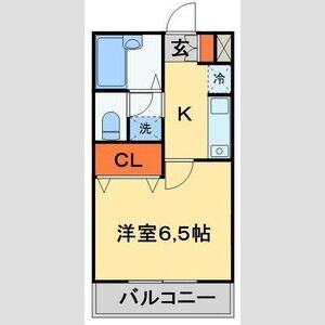1K 間取り図