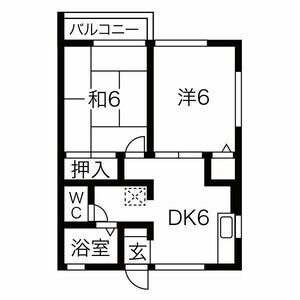 2DK 間取り図