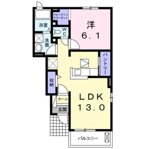 1LDK 間取り図