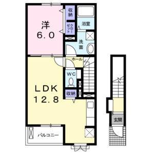 1LDK 間取り図