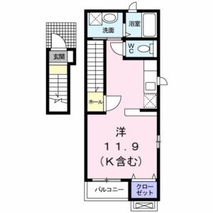 ワンルーム 間取り図