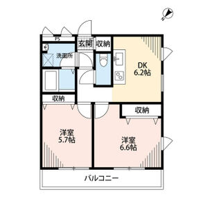 2DK 間取り図