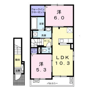2LDK 間取り図