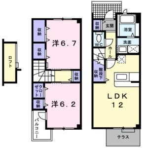 2LDK 間取り図
