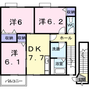 3DK 間取り図