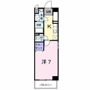 1K 間取り図