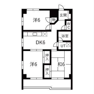 3DK 間取り図